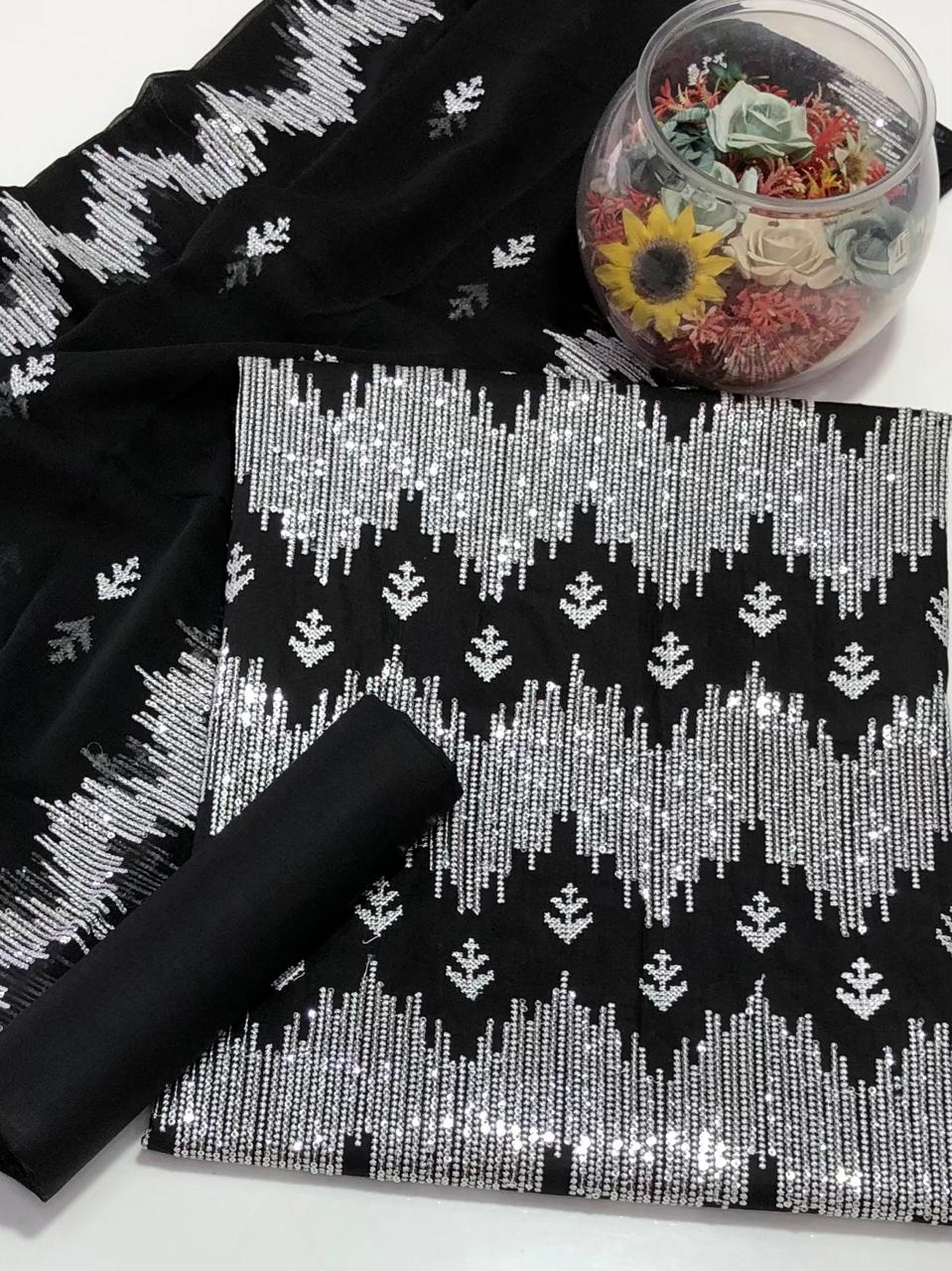 Sequence jaal Embroidery 3 piece