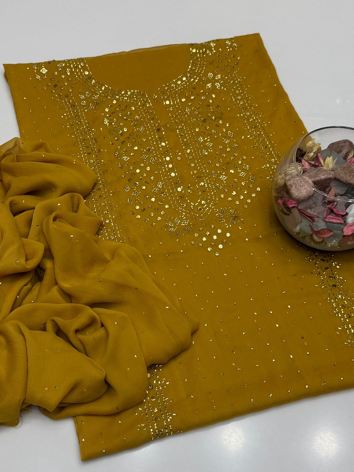 Golden button mukesh 2 piece