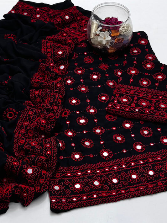 2 Pce کوریائی جارجٹ ہاتھ سے تیار کردہ بلوچی۔