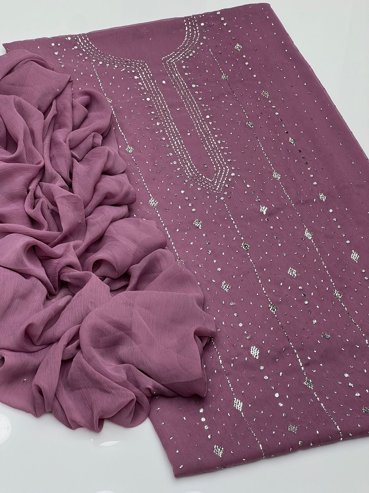 2 پیس شفان مکیش شاہی ڈیزائن