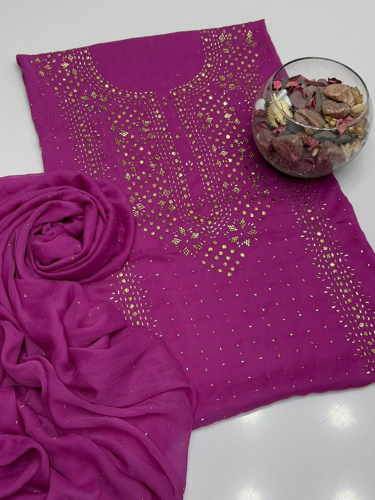 Golden button mukesh 2 piece