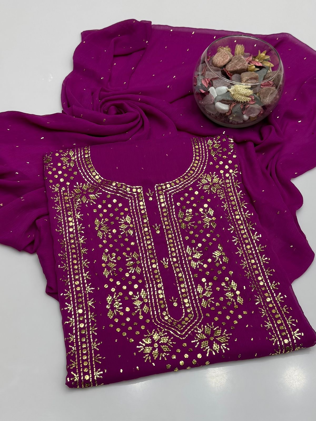 Golden button mukesh 2 piece
