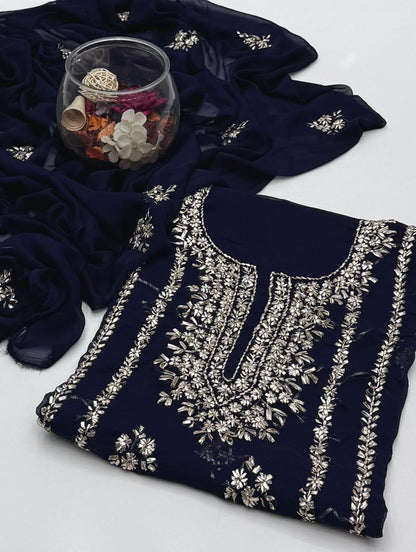 2 pce chiffon kurta Gotta with free perfume testers
