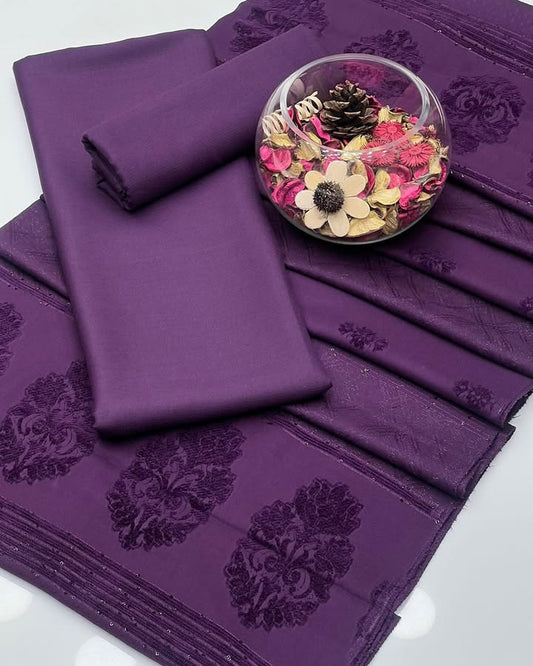 Dhanak 3 piece with heavy wool velvet shawl