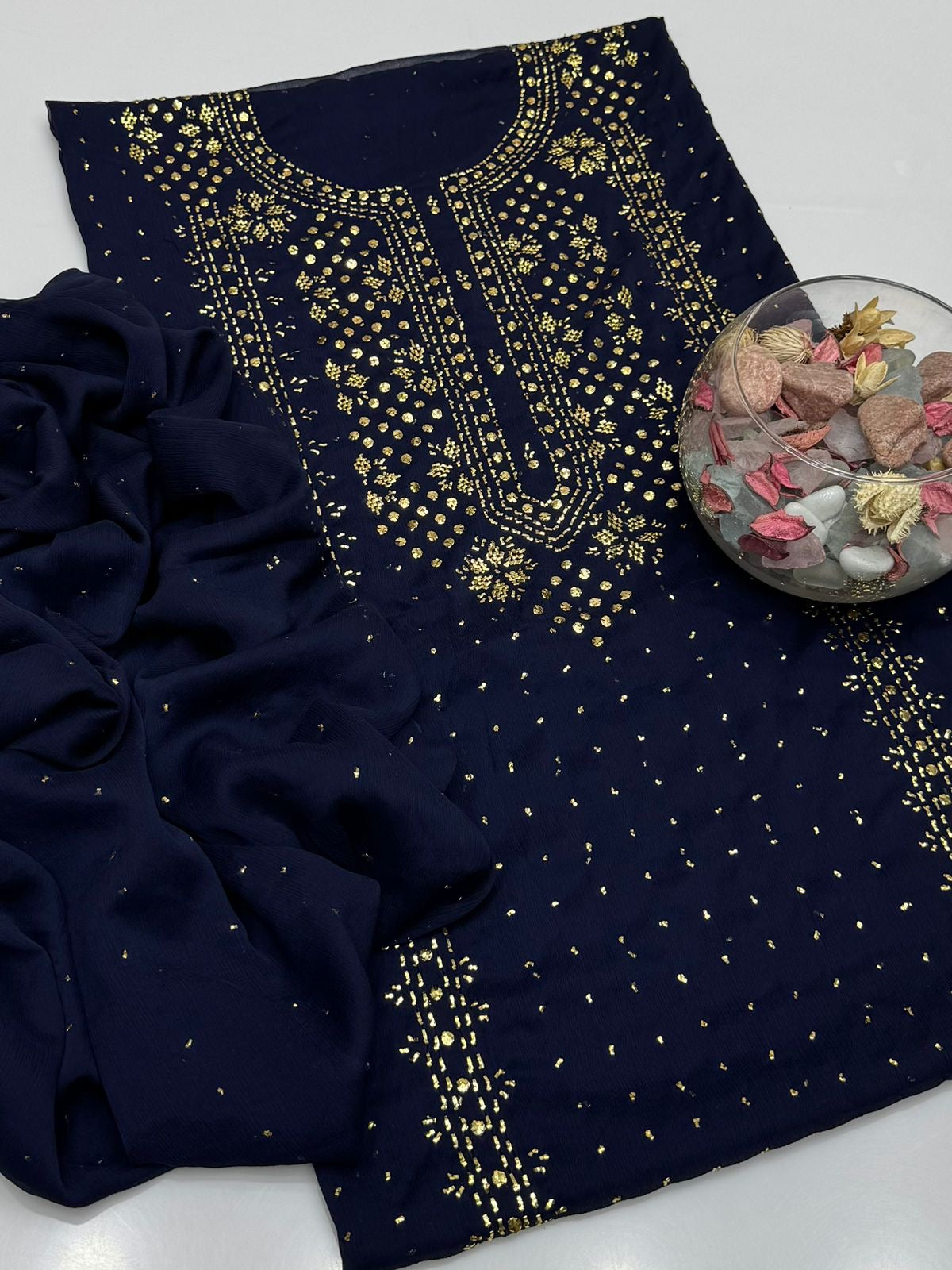 Golden button mukesh 2 piece