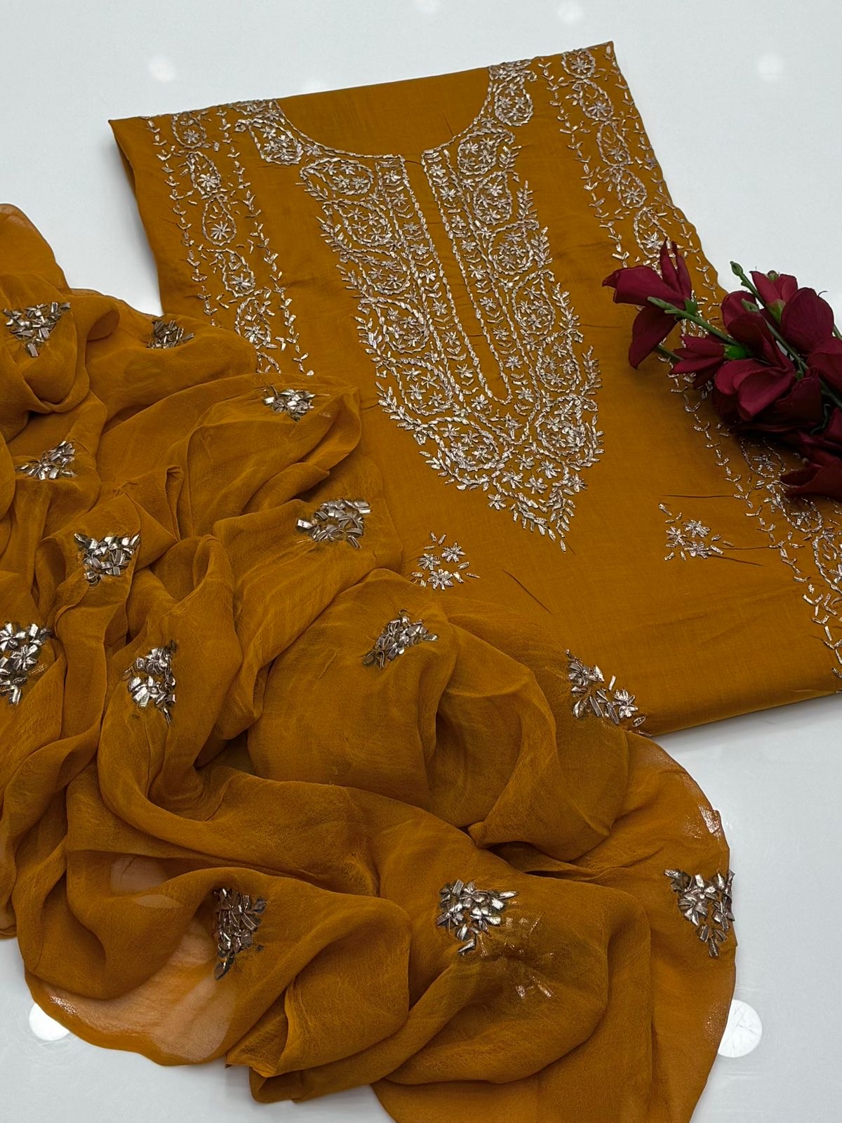 (D-756) Lawn Handmade Gotta work unstitched