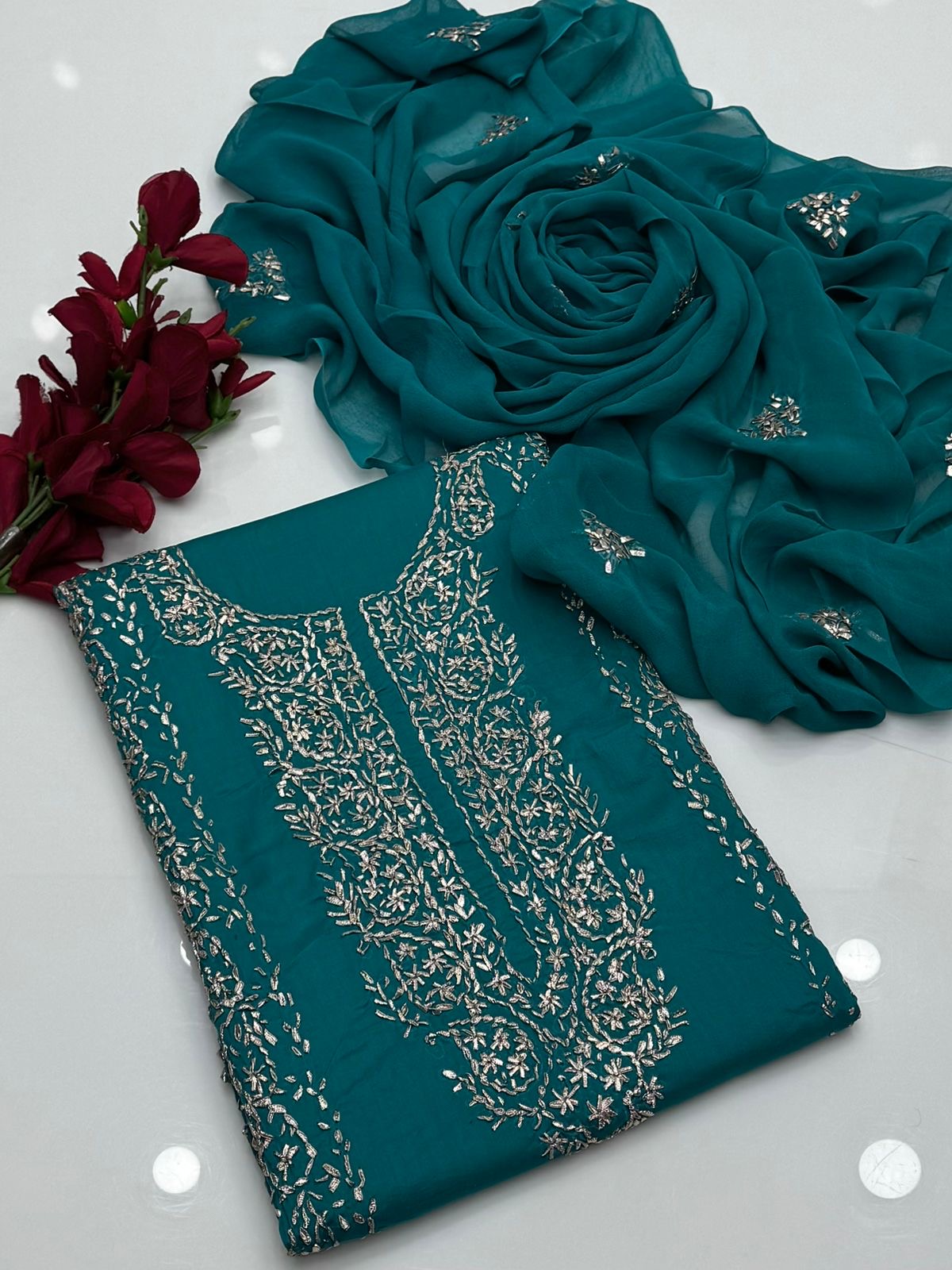 (D-756) Lawn Handmade Gotta work unstitched