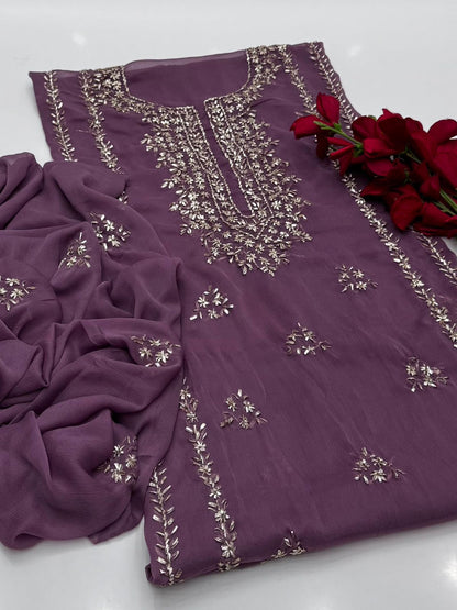 2 pce chiffon kurta Gotta with free perfume testers