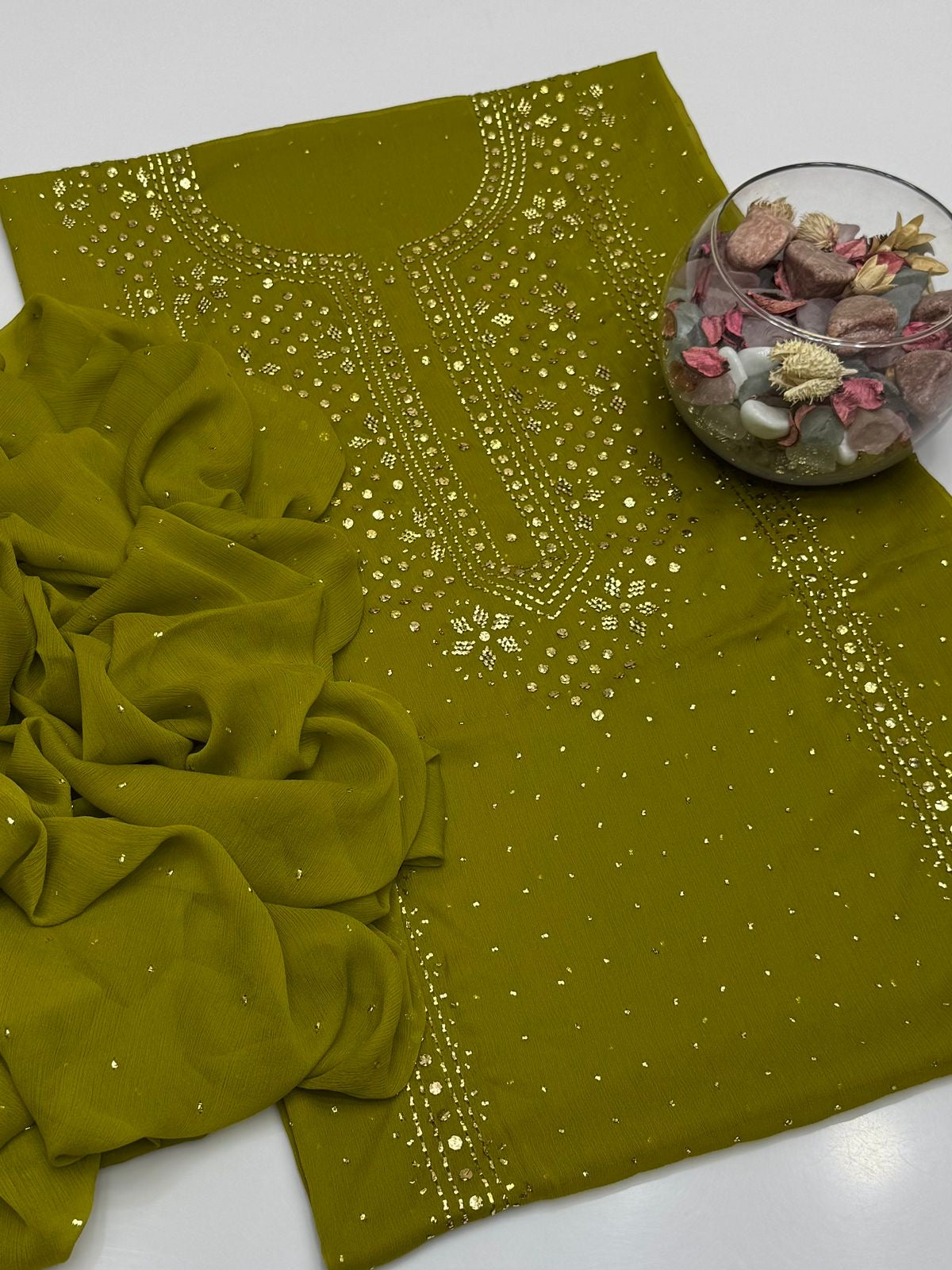 Golden button mukesh 2 piece