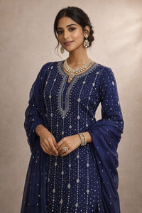 2 piece chiffon mukesh shahi design