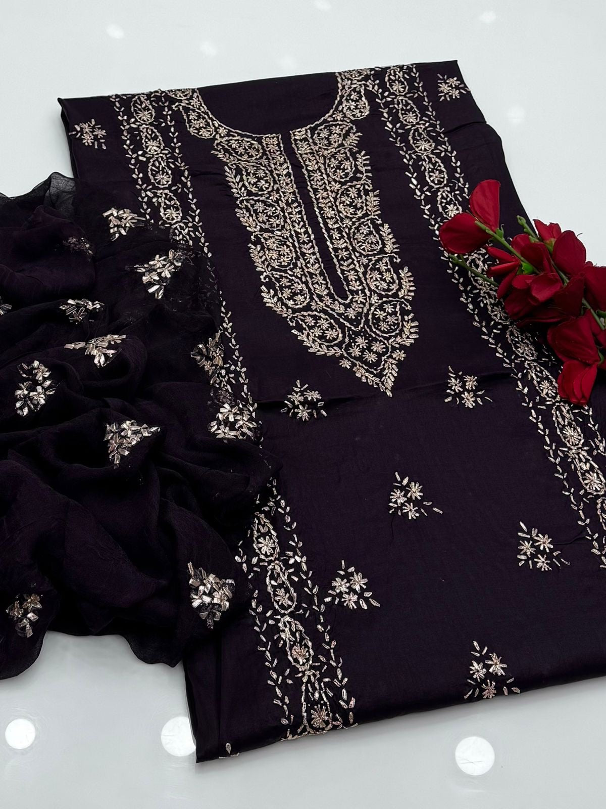 (D-756) Lawn Handmade Gotta work unstitched