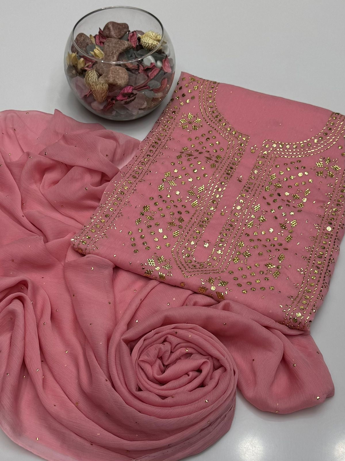 Golden button mukesh 2 piece