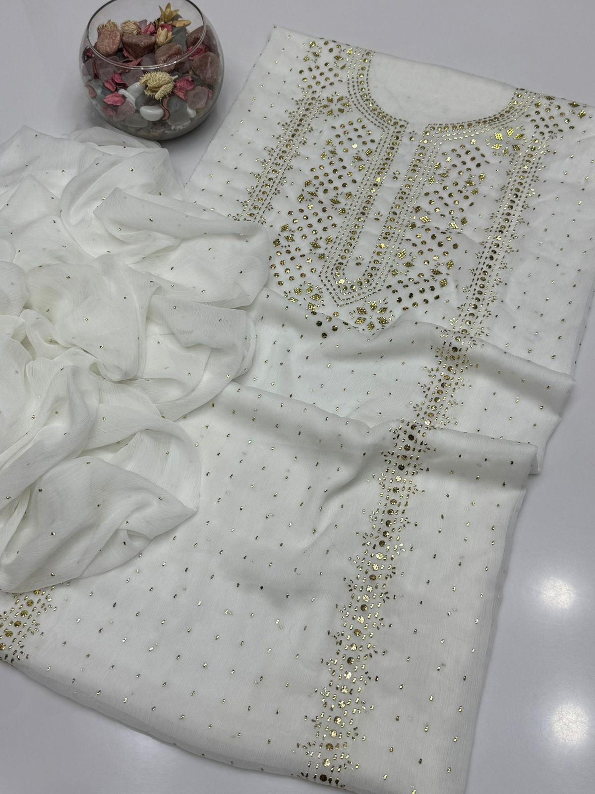 Golden button mukesh 2 piece