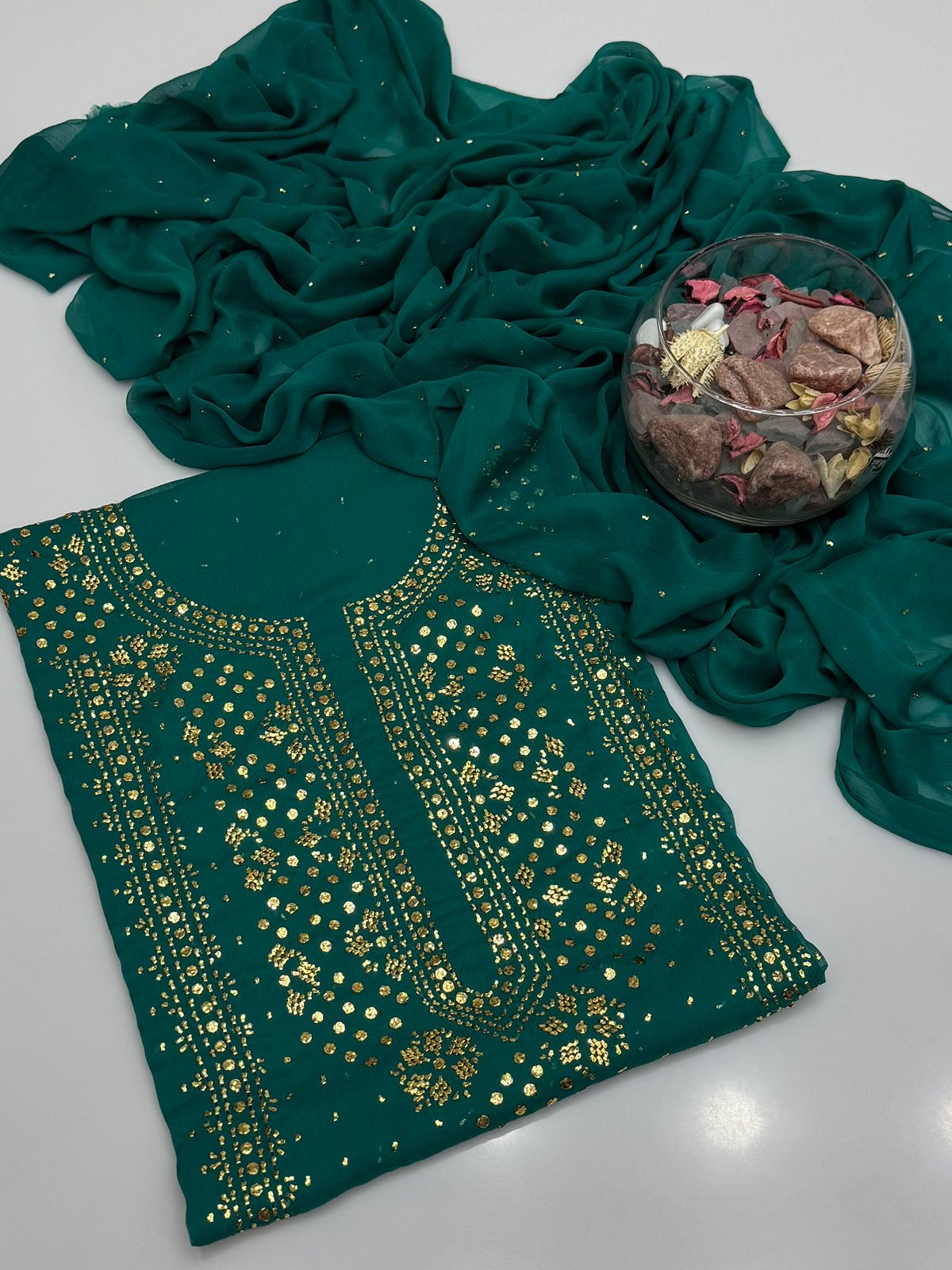 Golden button mukesh 2 piece