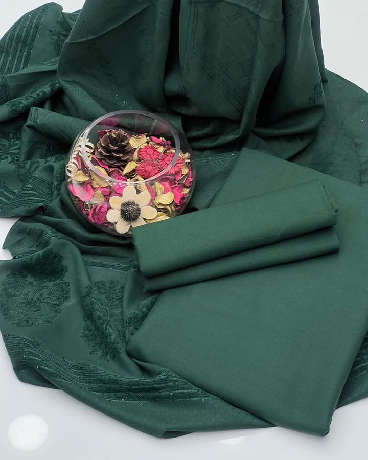 Dhanak 3 piece with heavy wool velvet shawl