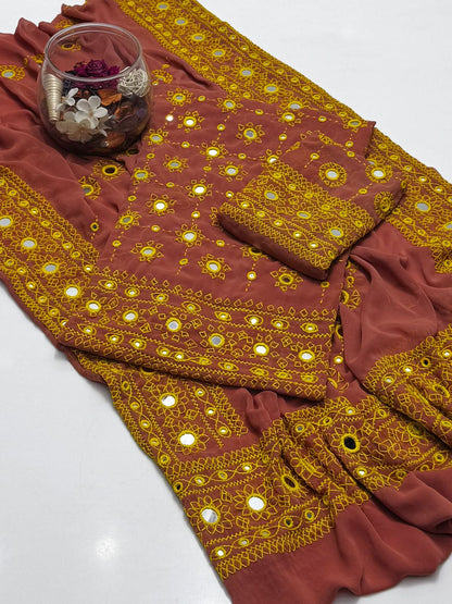 2 Pce Korean Georgette Handmade Balochi