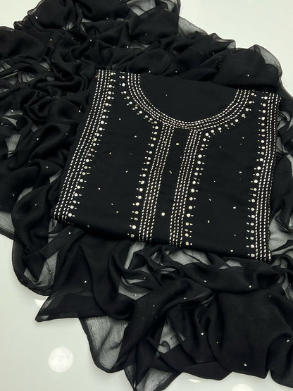 Panel mukesh kurta on soft crinkle chiffon 2 piece