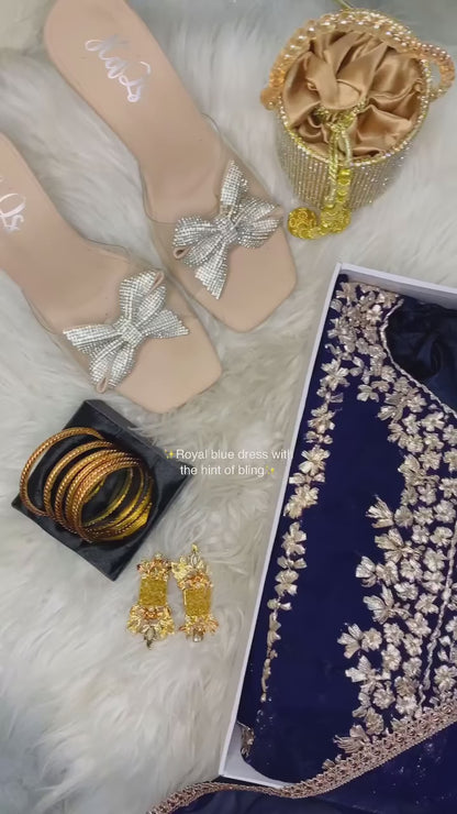 2 piece chiffon kurta Gotta with free perfume testers