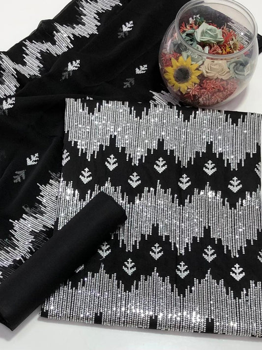 Sequence jaal Embroidery 3 piece